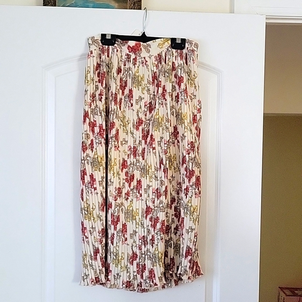 Spring Daphne Paris Pleated floral skirt